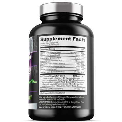 Iron Labs Nutrition PCT Xtreme - PCT Supplement for Men - 30 Day Course - Post Cycle Support Booster (80 Capsules) - dailyvitalstore