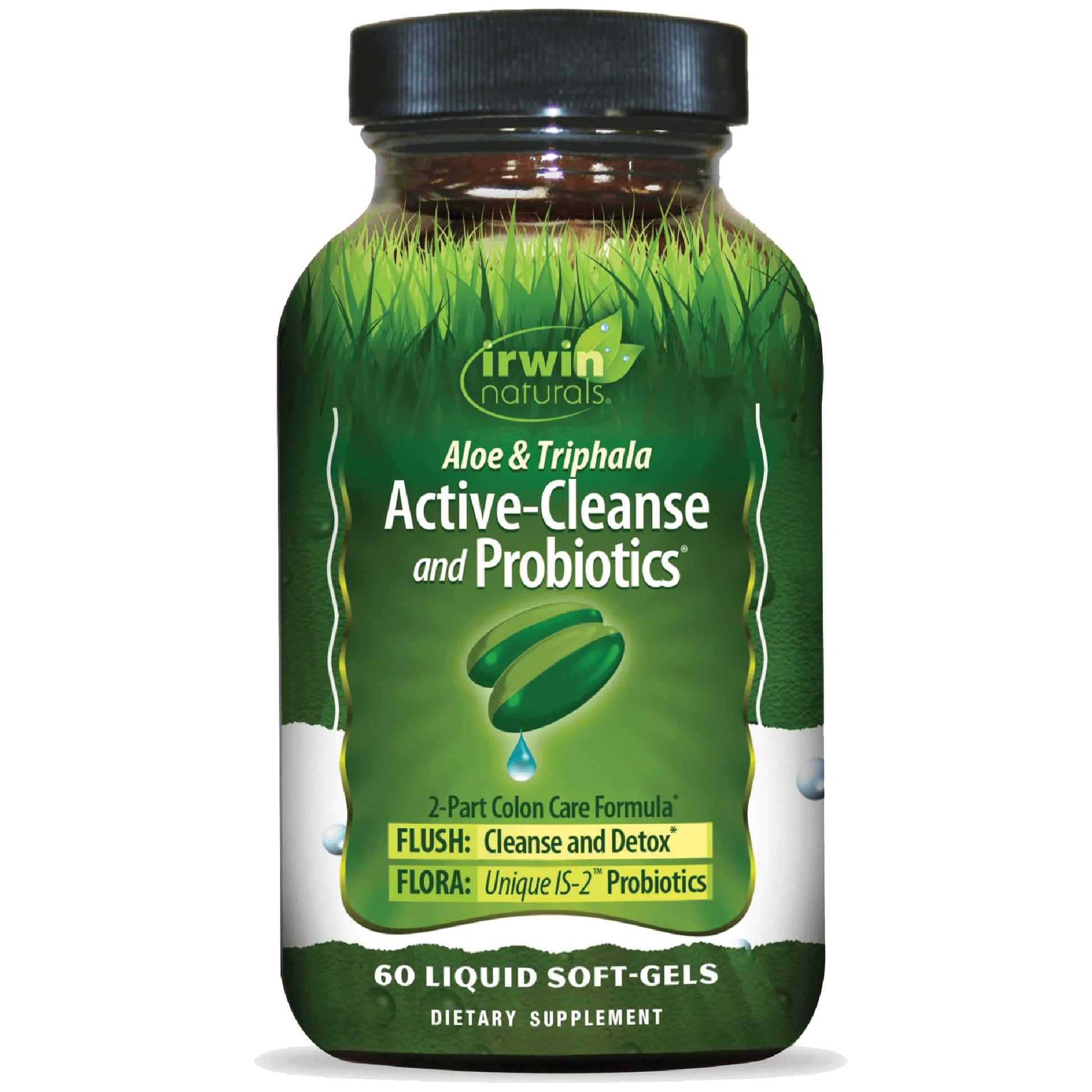Irwin Naturals Aloe & Triphala Active Cleanse + Probiotics - 60 Liquid Softgels - Natural Digestive Support - Gentle, Effective Detox - dailyvitalstore