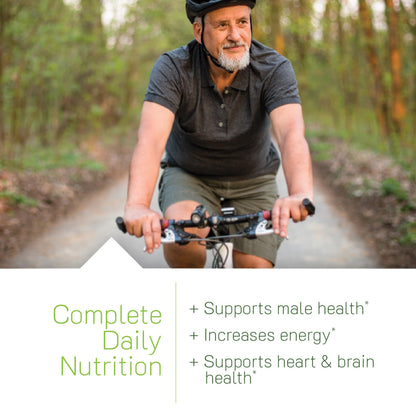 Irwin Naturals Men's Living Green Liquid-Gel Multi - 70 Essential Nutrients, Full-Spectrum Vitamin Supplements for Men, Wholefood Blend - Promotes Brain & Adrenal Support - 90 Liquid Soft-Gels - dailyvitalstore