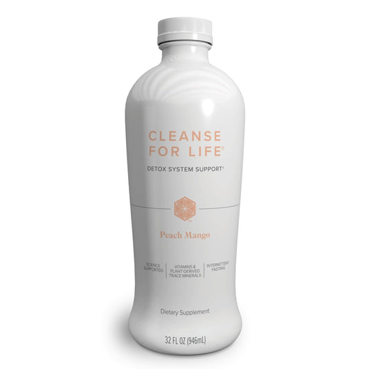 Isagenix Cleanse for Life - Detox System Support with Vitamins & Minerals - Support Healthy Metabolism with Antioxidant Supplement - Gluten & Soy Free Cleanse Drink - Peach Mango, 32 Oz - dailyvitalstore