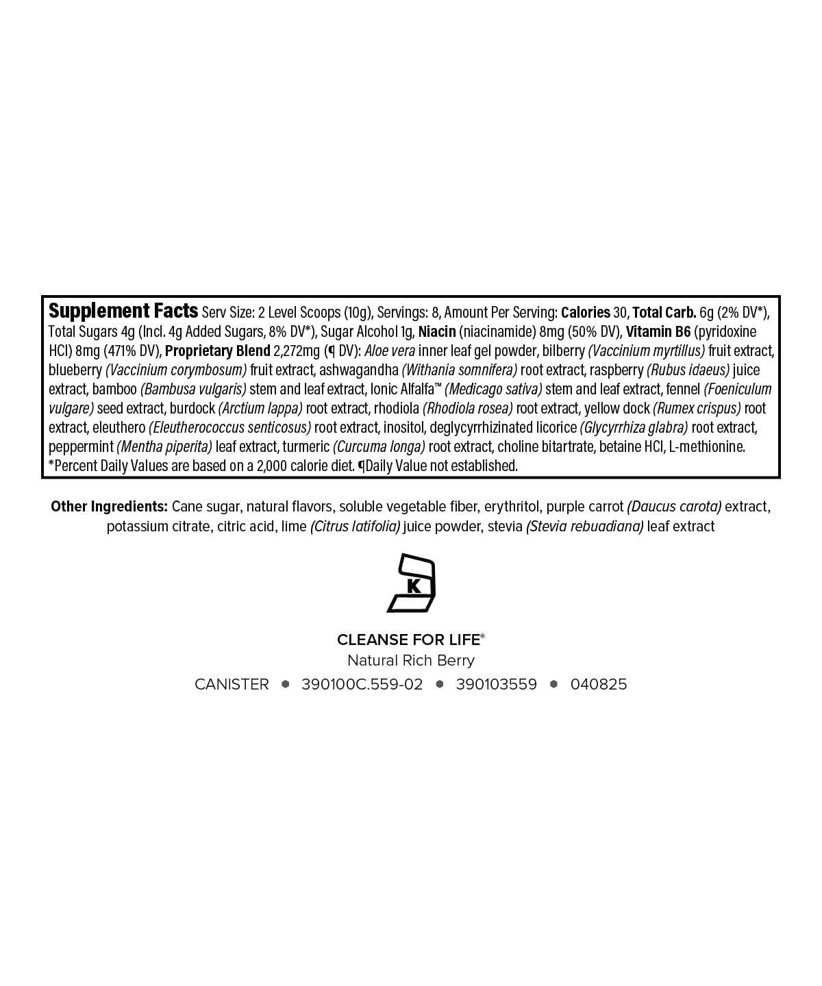 Isagenix Cleanse for Life - Powder Supplement for Cleanse Drink with No Laxatives or Diuretics - Support Metabolism with Vitamin B12 & Niacin - dailyvitalstore