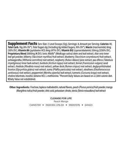 Isagenix Cleanse for Life - Powder Supplement for Cleanse Drink with No Laxatives or Diuretics - Support Metabolism with Vitamin B12 & Niacin - dailyvitalstore