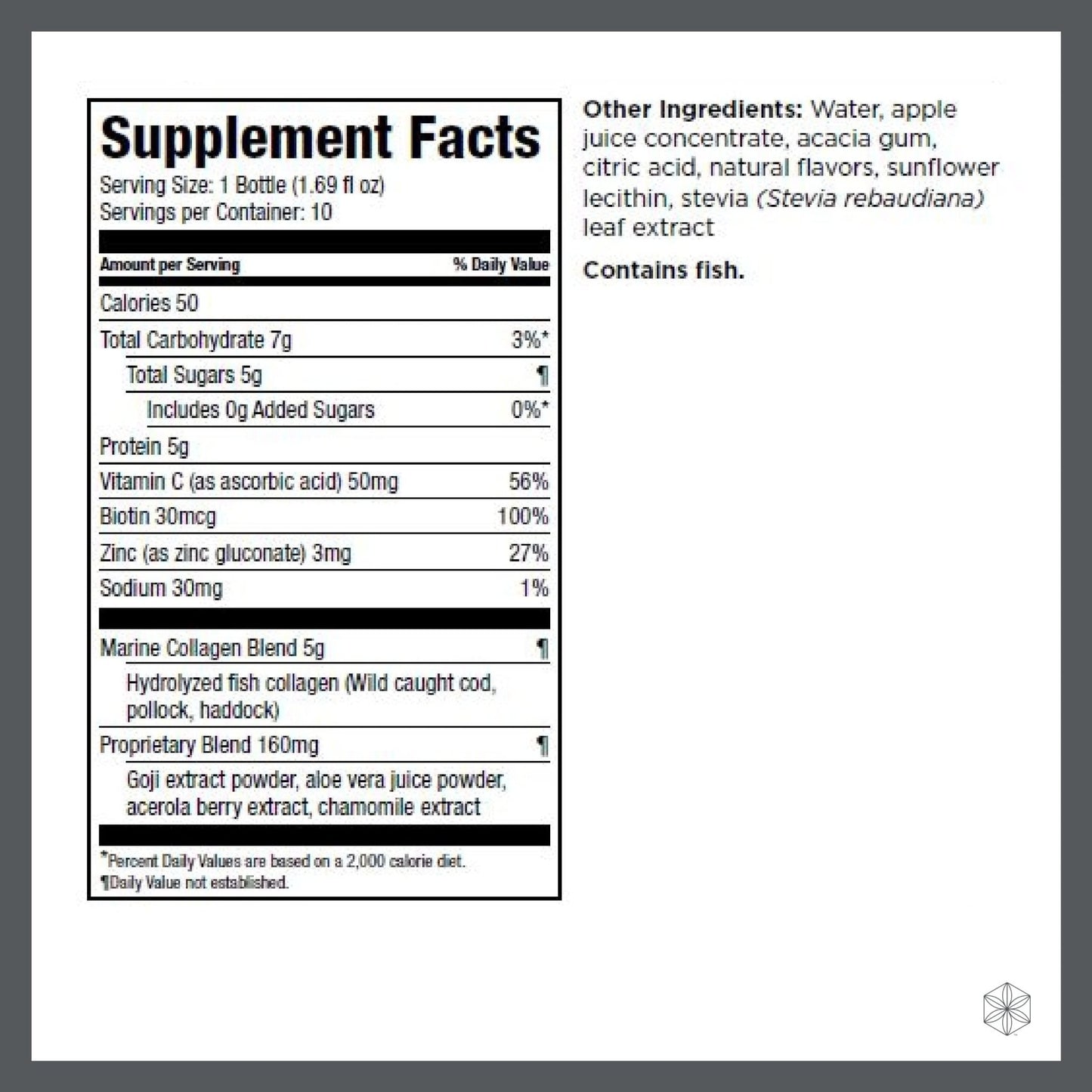 Isagenix Collagen Elixir - Drink with Marine Collagen Peptides - Support a Youthful Appearance with Vitamin C, Zinc & Biotin - 10 Bottles (1 Box) - dailyvitalstore