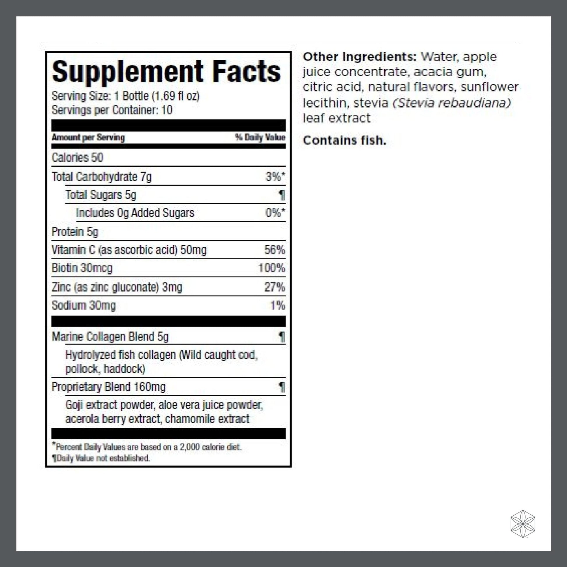 Isagenix Collagen Elixir - Drink with Marine Collagen Peptides - Support a Youthful Appearance with Vitamin C, Zinc & Biotin - 10 Bottles (1 Box) - dailyvitalstore