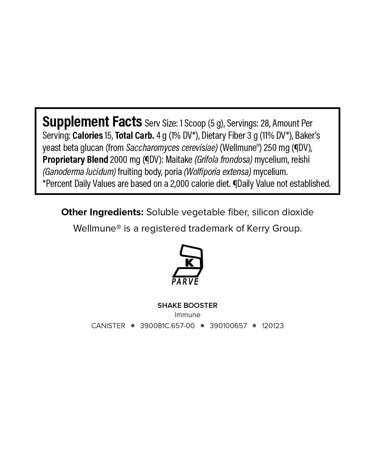 Isagenix Immune Shake Booster - Supports Healthy Immune Function with Wellmune® Beta-Glucans & Mushroom Blend - Unflavored Powder for Easy Mixing - Good Source of Fiber - No Artificial Ingredients - dailyvitalstore