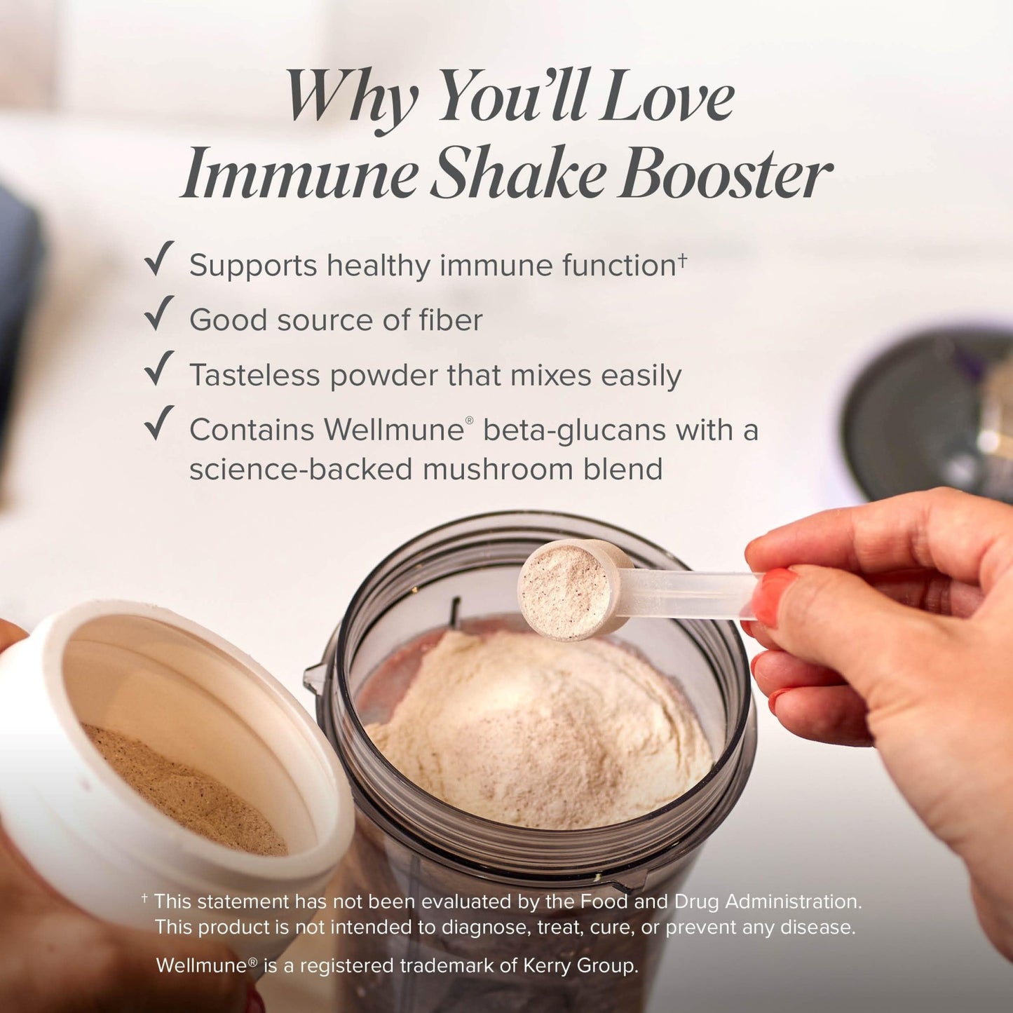 Isagenix Immune Shake Booster - Supports Healthy Immune Function with Wellmune® Beta-Glucans & Mushroom Blend - Unflavored Powder for Easy Mixing - Good Source of Fiber - No Artificial Ingredients - dailyvitalstore