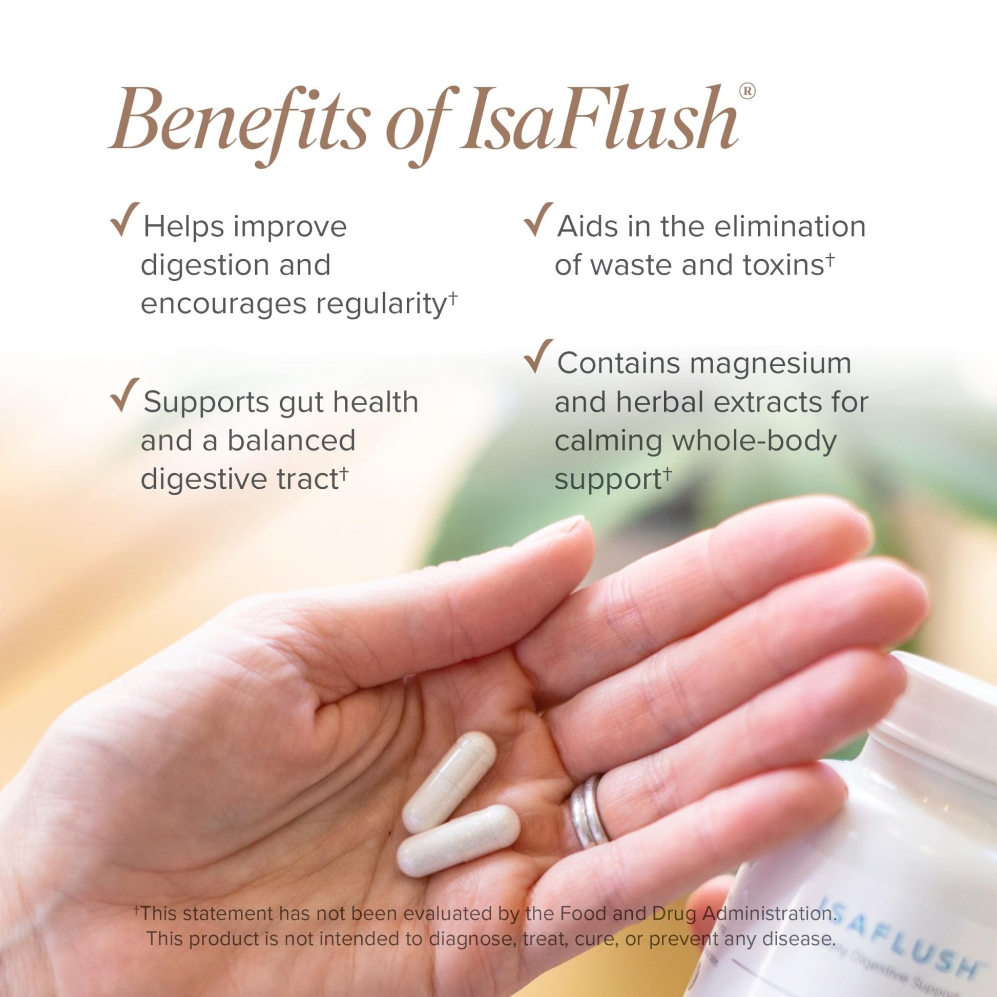 Isagenix IsaFlush - Gentle Digestive Support with Balanced Minerals Encouraging Regularity - No Harsh Laxatives - 60 Capsules - dailyvitalstore
