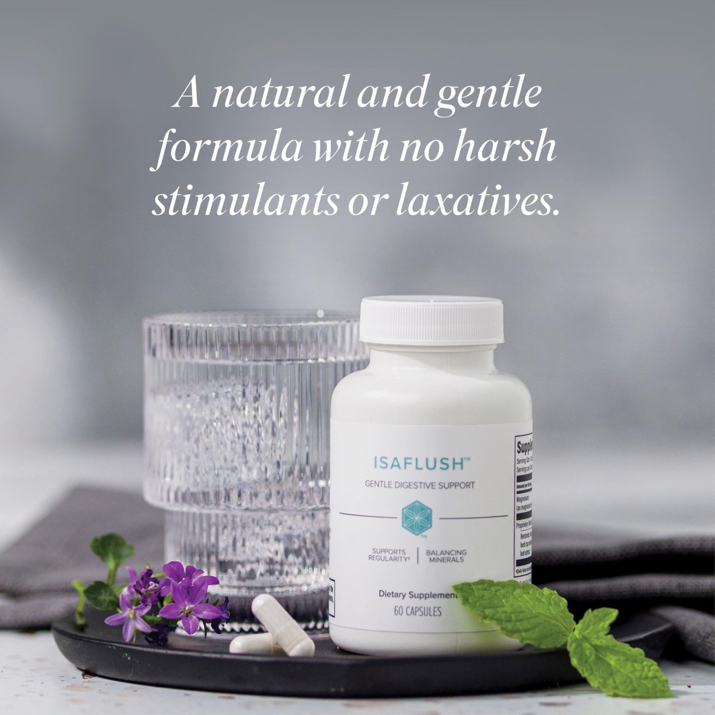 Isagenix IsaFlush - Gentle Digestive Support with Balanced Minerals Encouraging Regularity - No Harsh Laxatives - 60 Capsules - dailyvitalstore