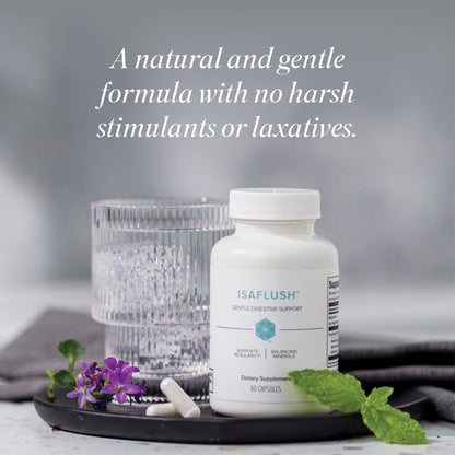 Isagenix IsaFlush - Gentle Digestive Support with Balanced Minerals Encouraging Regularity - No Harsh Laxatives - 60 Capsules - dailyvitalstore