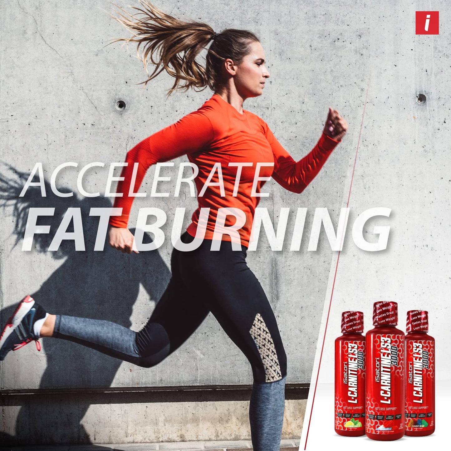 iSatori L-Carnitine LS3 3000, Liquid L-Carnitine with Acetyl L-Carnitine, L-Carnitine L-Tartrate, Stimulant Free Pre Workout, Low Calories, Sugar, Gluten, - dailyvitalstore