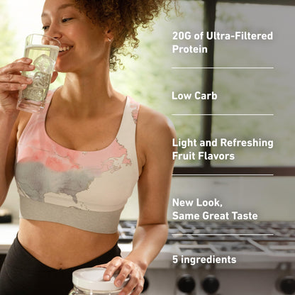 Isopure Clear Whey Isolate Protein Powder, Lactose Free, Gluten Free, Naturally Flavored, Mango Lime, 20g Protein Per Serving, 14.1 Oz, 16 Servings (Packaging May Vary) - dailyvitalstore