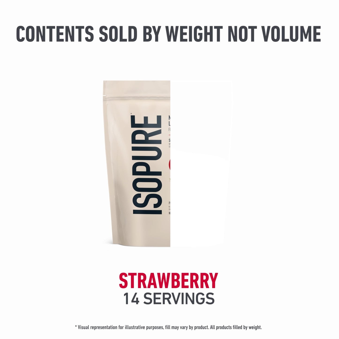 Isopure Low Carb 100% Pure Whey Isolate Protein Powder, Lactose Free, Gluten Free, With Vitamins, Strawberry, 25g Protein Per Serving, 1 Lb, 14 Servings (Packaging May Vary) - dailyvitalstore