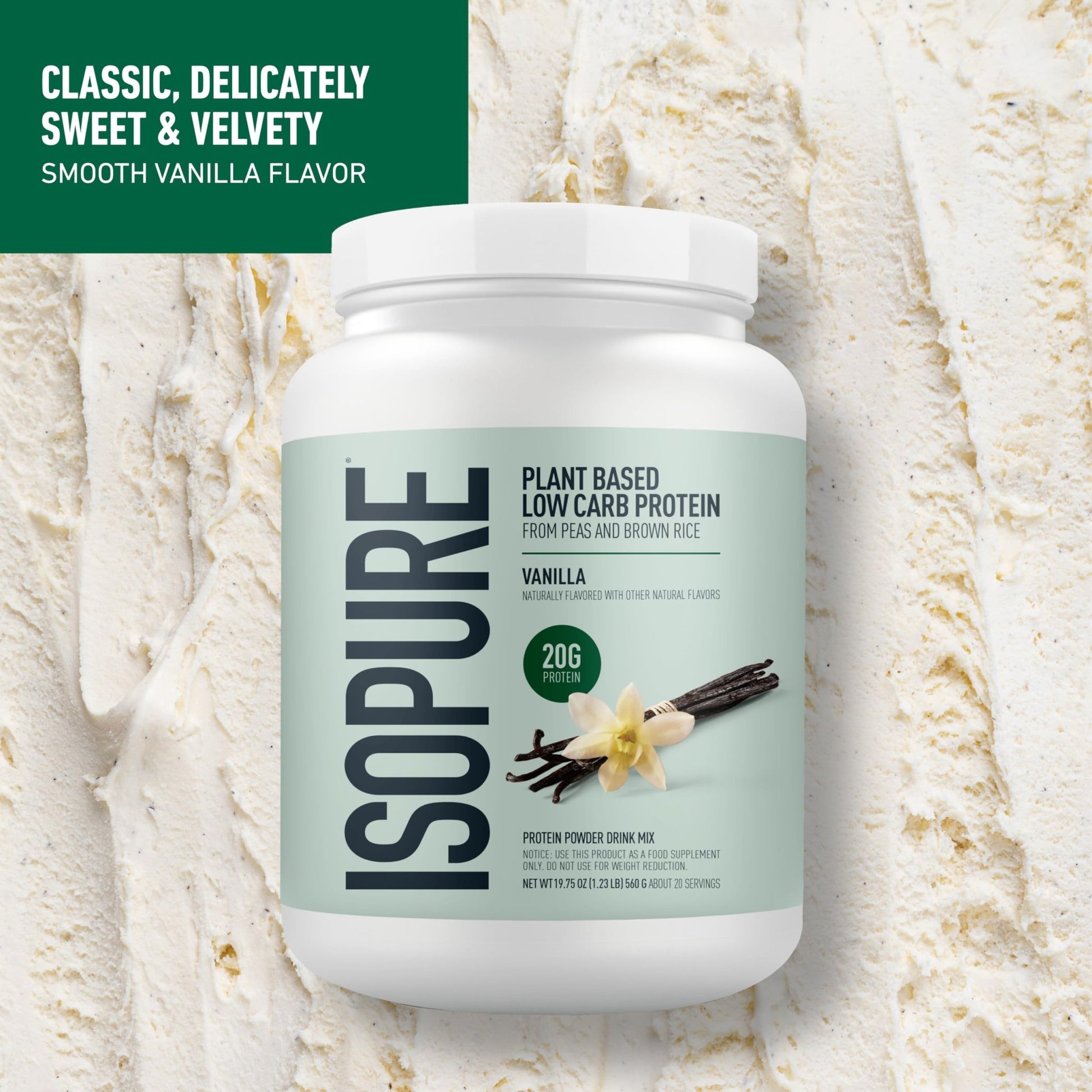 Isopure Plant-Based Protein Powder – 20g Organic Pea and Rice Protein with a Complete Amino Acid Profile – Supports Muscle Recovery - dailyvitalstore