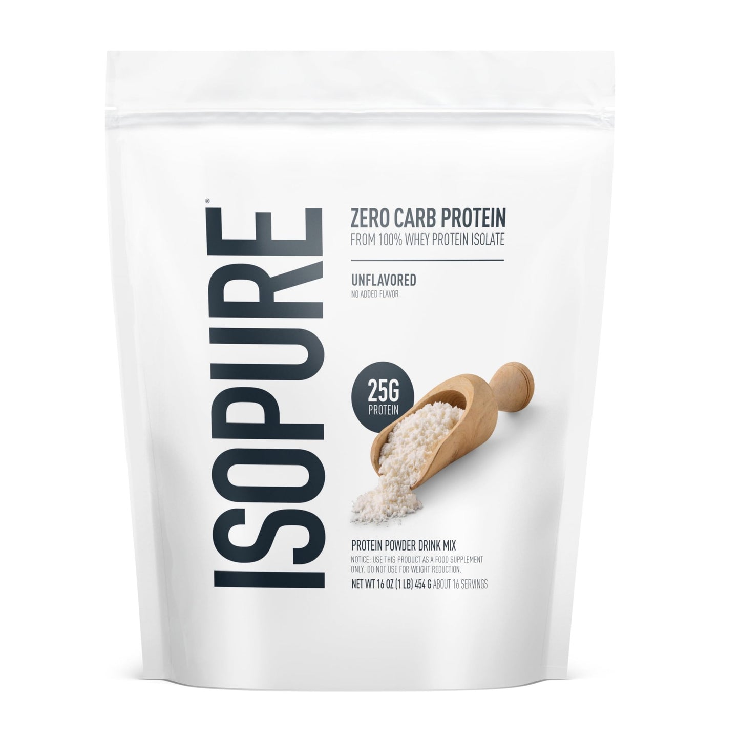 Isopure Zero Carb 100% Pure Whey Isolate Protein Powder, Gluten Free, with Vitamins, Unflavored, 25g Protein Per Serving, - dailyvitalstore