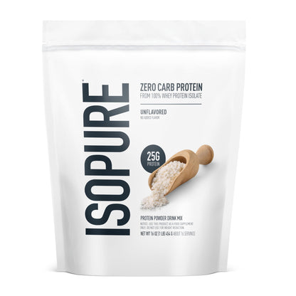 Isopure Zero Carb 100% Pure Whey Isolate Protein Powder, Gluten Free, with Vitamins, Unflavored, 25g Protein Per Serving, - dailyvitalstore
