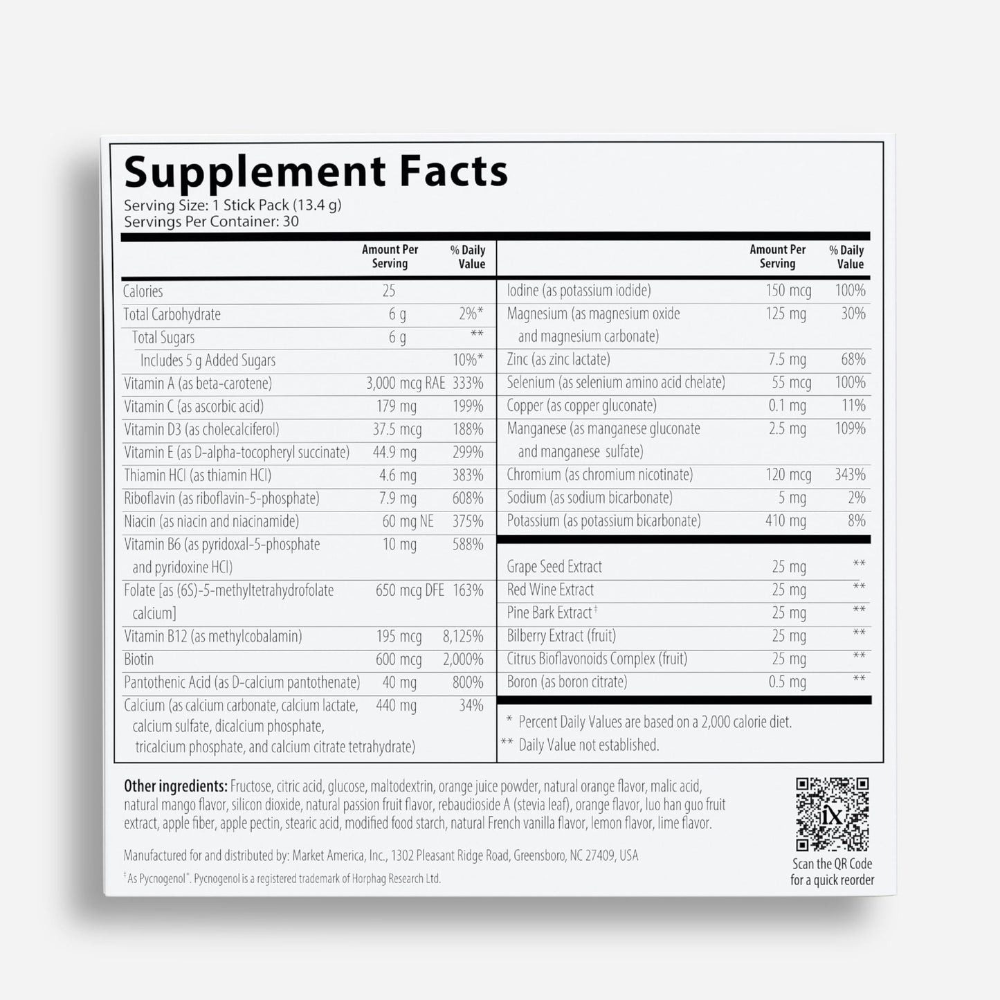 Isotonix® Daily Essentials Multivitamin Powder Packets – 4-in-1 Formula with Multivitamin, Activated B-Complex, Calcium Plus & OPC-3 with Pycnogenol - dailyvitalstore