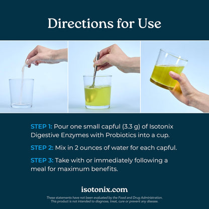 Isotonix® Digestive Enzymes with Probiotics | DigeZyme® Multi-Enzyme Complex & Lactospore® Bacillus Coagulans | Nutrient Absorption, Gut Balance & Digestive Health - dailyvitalstore