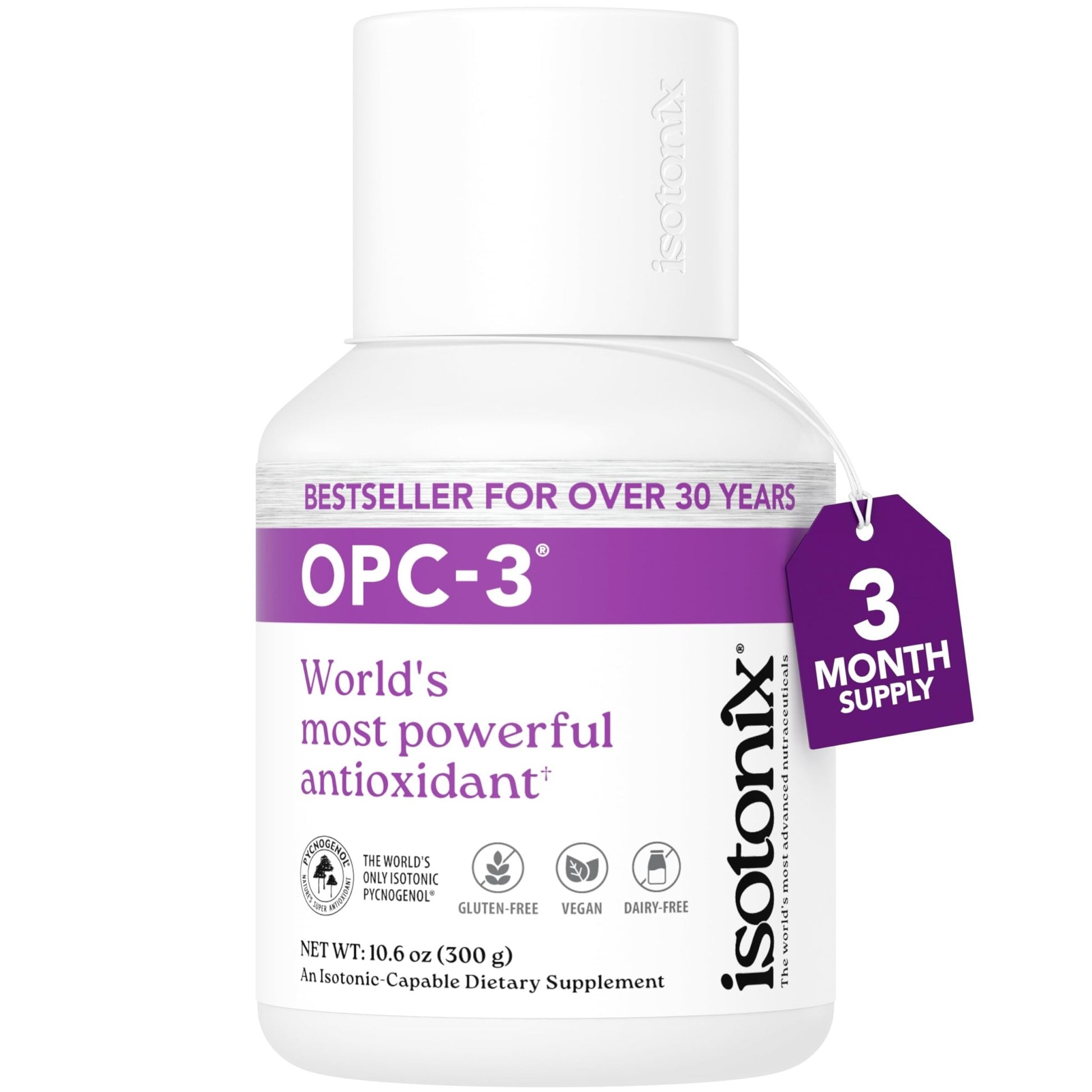 Isotonix OPC-3 Antioxidant Supplement - Pycnogenol, Grape Seed Extracts, Bilberry, Red Wine & Pine Bark Extracts - for Heart & Circulatory Support - dailyvitalstore