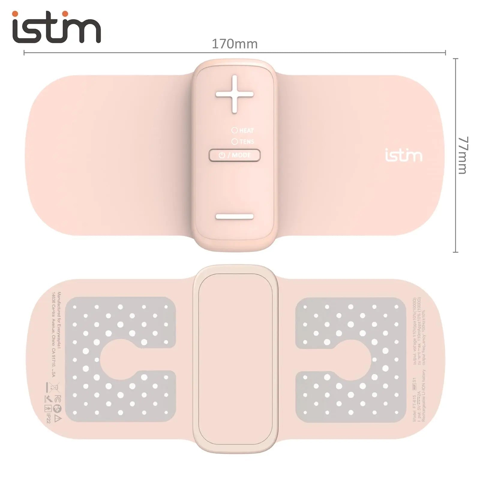 iStim S1 Wireless TENS Unit for Menstrual Relief – Period Pain Relief Device for Period Cramps and Back Pain, TENS Machine with Heat, Rechargeable Drug-Free TENS Massager with Japanese Gel Pads - dailyvitalstore