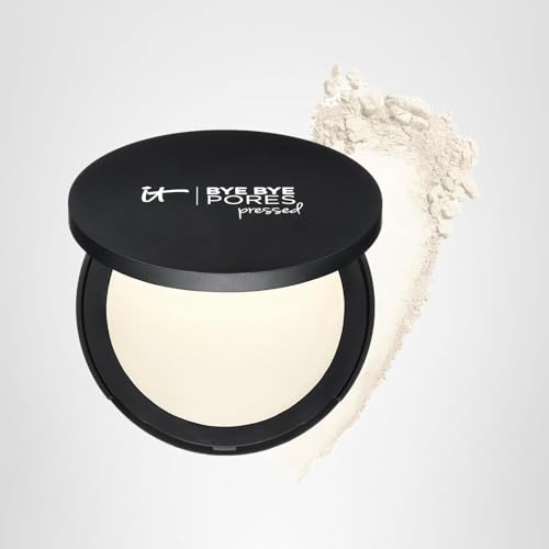 IT Cosmetics Bye Bye Pores Pressed Finishing Powder - Universal Translucent Shade - Contains Anti-Aging Peptides, Hydrolyzed Collagen & Antioxidants - 0.31 oz - dailyvitalstore