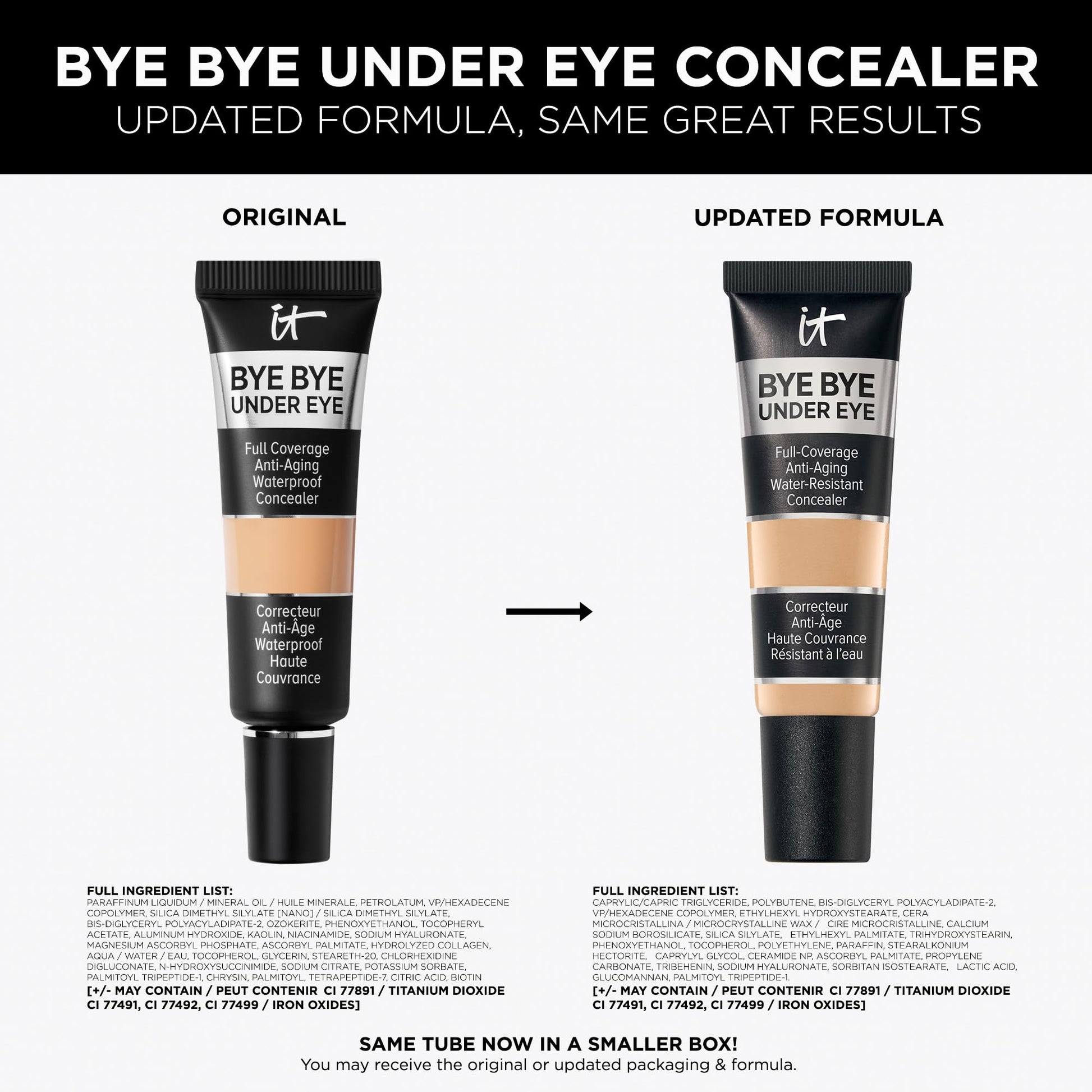 IT Cosmetics Bye Bye Under Eye Concealer (Light Nude) - Water-Resistant, Full Coverage Brightening Concealer For Dark Circles, Fine Lines, Redness & Discoloration, Anti-Aging, 24H Wear - 0.4 fl oz - dailyvitalstore
