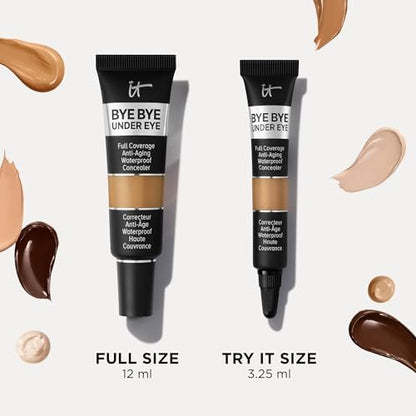 IT Cosmetics Bye Bye Under Eye Concealer (Light Nude) - Water-Resistant, Full Coverage Brightening Concealer For Dark Circles, Fine Lines, Redness & Discoloration, Anti-Aging, 24H Wear - 0.4 fl oz - dailyvitalstore