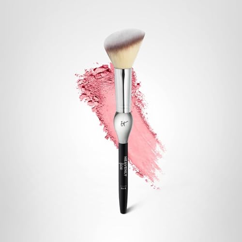 IT Cosmetics Heavenly Luxe French Boutique Blush Brush 4 - Angled Blush Brush for Cheeks - Liquid & Powder Blush Brush - Makeup Brush With Award-Winning Heavenly Luxe Hair - dailyvitalstore