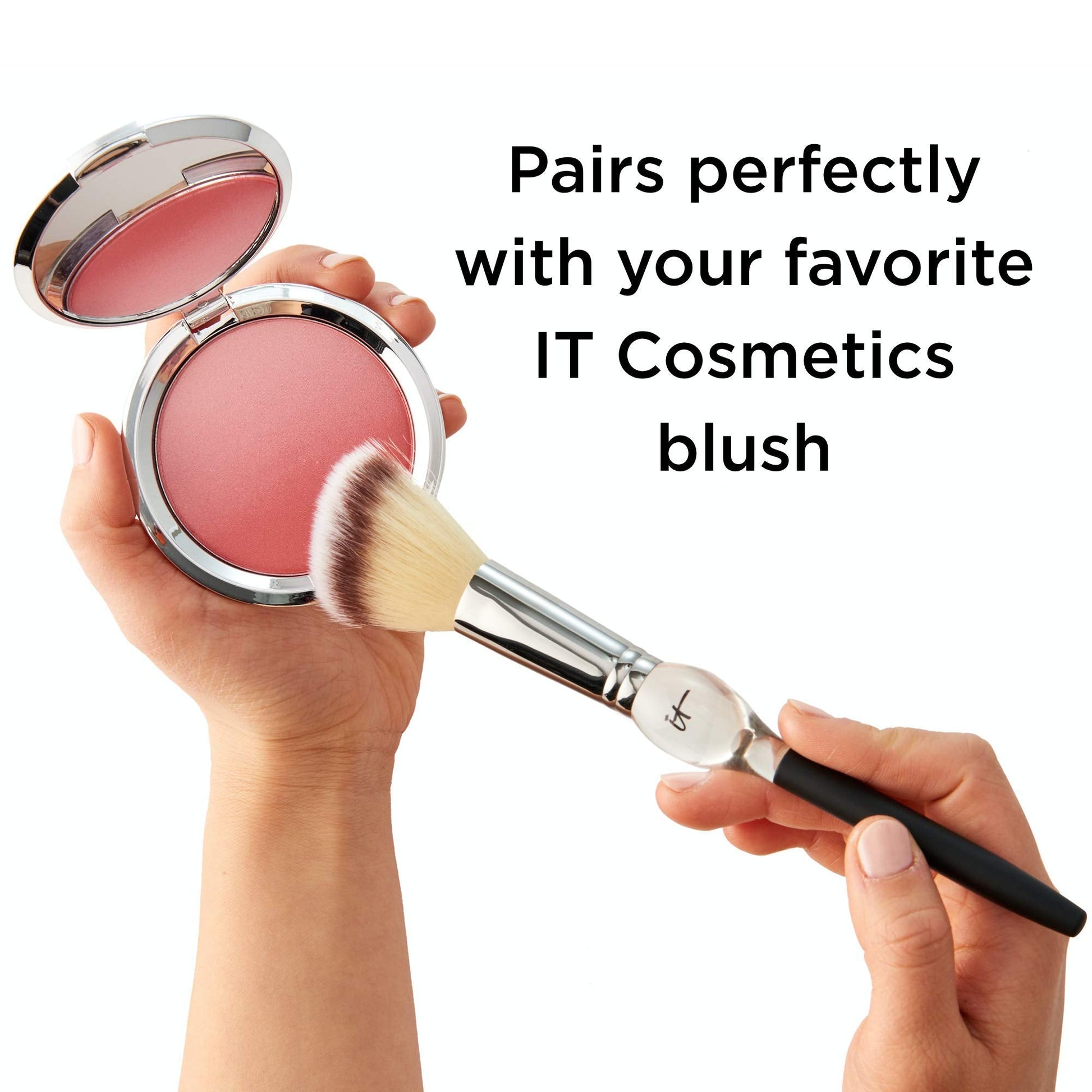 IT Cosmetics Heavenly Luxe French Boutique Blush Brush 4 - Angled Blush Brush for Cheeks - Liquid & Powder Blush Brush - Makeup Brush With Award-Winning Heavenly Luxe Hair - dailyvitalstore