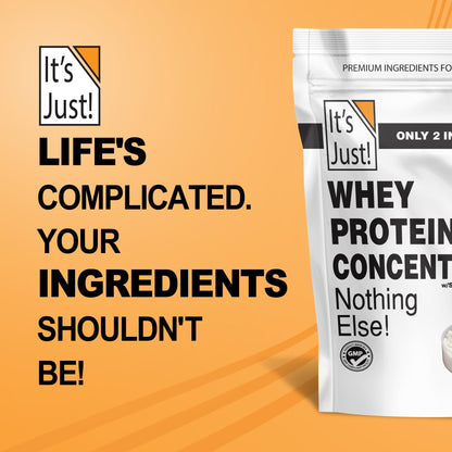 It's Just! - 100% Whey Protein Concentrate, GLP Friendly, Made in USA, No RBST/rBGH Hormones, Premium WPC-80, No Added Flavors or Artificial Sweeteners (1.25 Pound, Unflavored) - dailyvitalstore