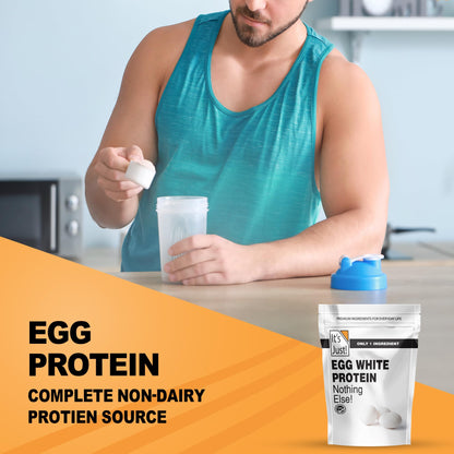 It's Just! - Egg White Protein Powder, Made in USA from Cage-Free Eggs, Dried Egg Whites (Unflavored, 8oz) - dailyvitalstore
