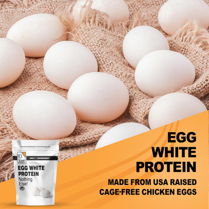 It's Just! - Egg White Protein Powder, Made in USA from Cage-Free Eggs, Dried Egg Whites (Unflavored, 8oz) - dailyvitalstore