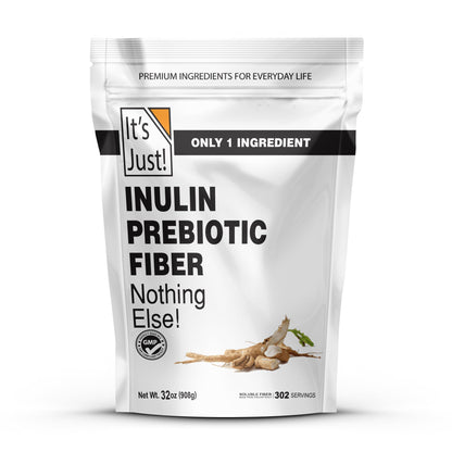 It's Just! - Inulin Prebiotic Fiber, Water Soluble, Chicory Root Powder, Promotes Gut Health, Made in USA, Product of Belgium, Vegan/Keto Friendly - dailyvitalstore
