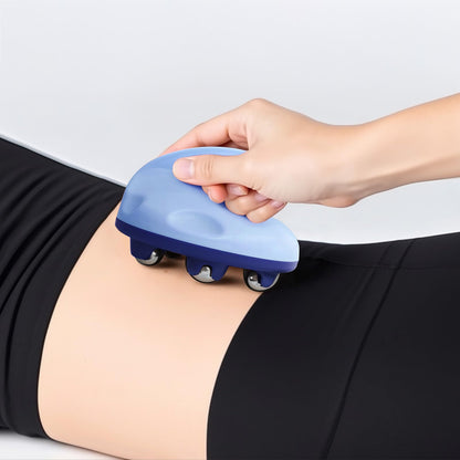 iunxkmi Lymphatic Massage Roller for Cellulite Remover Body Sculpting - Handheld Cellulite Massage Tool for Body Bloat Blood Circulation Lymphatic Drainage Blue - dailyvitalstore