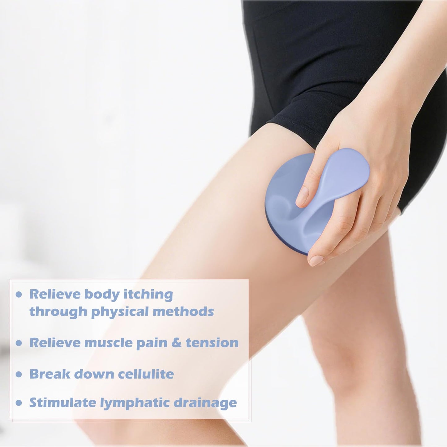 iunxkmi Lymphatic Massage Roller for Cellulite Remover Body Sculpting - Handheld Cellulite Massage Tool for Body Bloat Blood Circulation Lymphatic Drainage Blue - dailyvitalstore