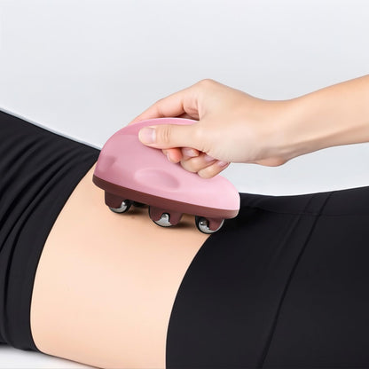 iunxkmi Lymphatic Massage Roller for Cellulite Remover Body Sculpting - Handheld Cellulite Massage Tool for Body Bloat Blood Circulation Lymphatic Drainage Pink - dailyvitalstore