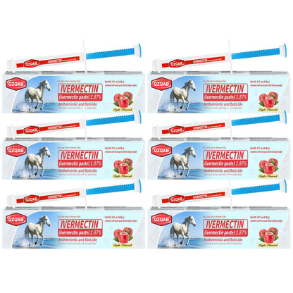 Ivermectin Horse Paste Dewormer , Horse Wormer Paste, Apple Flavor, 0.21 Ounces, 6 Pack - dailyvitalstore