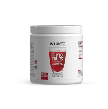 IVL - Phyto Fruits Superfood Powder - Support Energy - Digestive & Probiotic - Antioxidant - Vegan - 40 Fruits and Nutrients Plus 6 Probiotic Strains (30 Servings, 8.88 oz) - dailyvitalstore