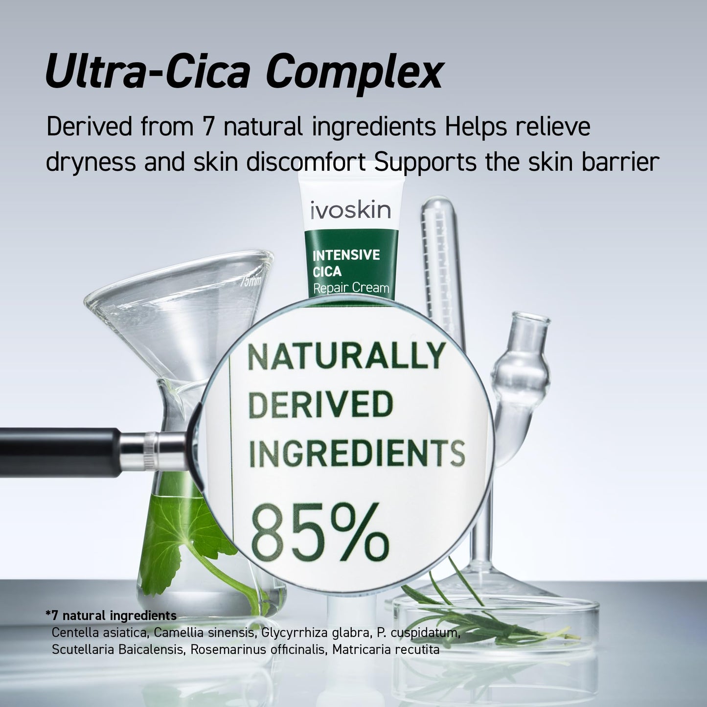 IVOSKIN Cica Redness Relief Treatment Cream, Soothing & Hydrating Green Correcting Moisturizer with Madecassoside, Helps Repair Skin Barrier for Sensitive Skin - dailyvitalstore