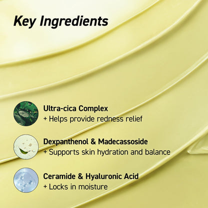 IVOSKIN Cica Redness Relief Treatment Cream, Soothing & Hydrating Green Correcting Moisturizer with Madecassoside, Helps Repair Skin Barrier for Sensitive Skin - dailyvitalstore