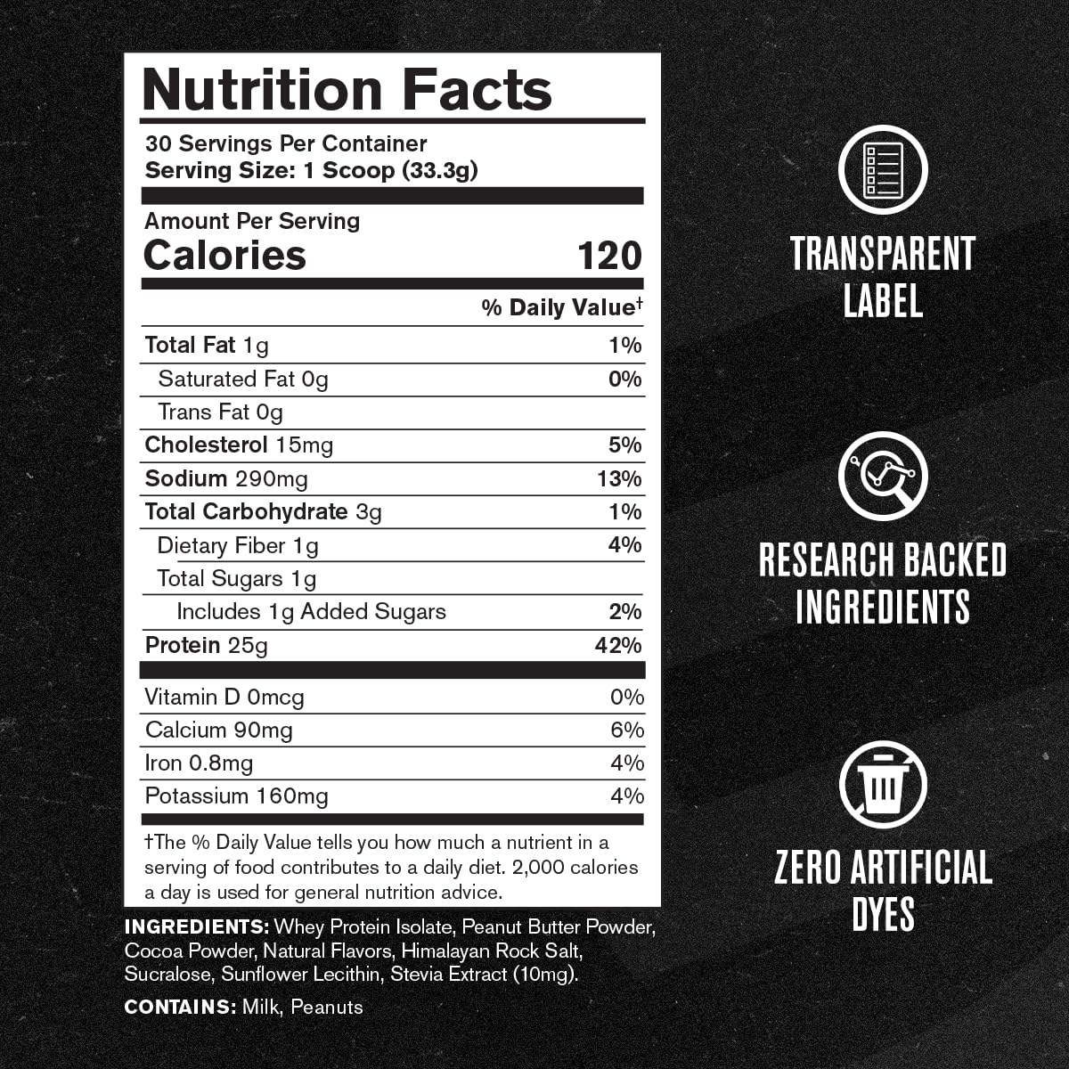 Jacked Factory Authentic ISO Grass Fed Whey Protein Isolate Powder - Low Carb, Non-GMO Muscle Building Protein w/No Fillers, Post Workout Recovery, Chocolate Peanut Butter - 25 Servings - dailyvitalstore