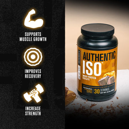 Jacked Factory Authentic ISO Grass Fed Whey Protein Isolate Powder - Low Carb, Non-GMO Muscle Building Protein w/No Fillers, Post Workout Recovery, Chocolate Peanut Butter - 25 Servings - dailyvitalstore