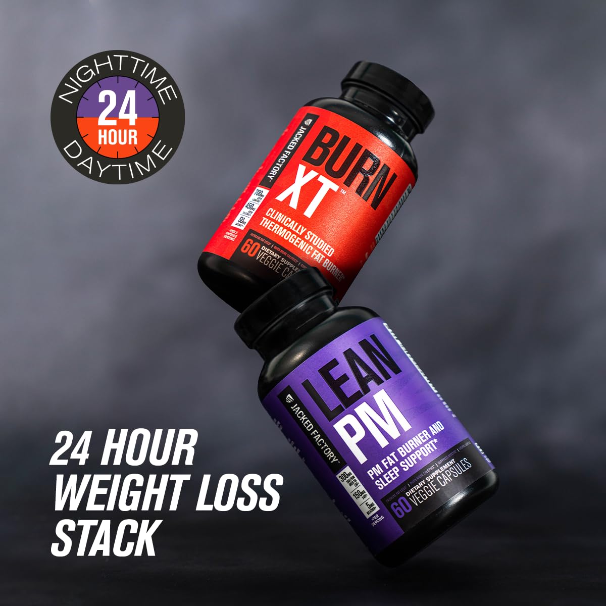 Jacked Factory Burn-XT Clinically Studied Fat Burner & Weight Loss Supplement - Appetite Suppressant & Energy Booster - with Acetyl L-Carnitine - dailyvitalstore