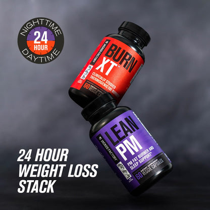 Jacked Factory Burn-XT Clinically Studied Fat Burner & Weight Loss Supplement - Appetite Suppressant & Energy Booster - with Acetyl L-Carnitine - dailyvitalstore
