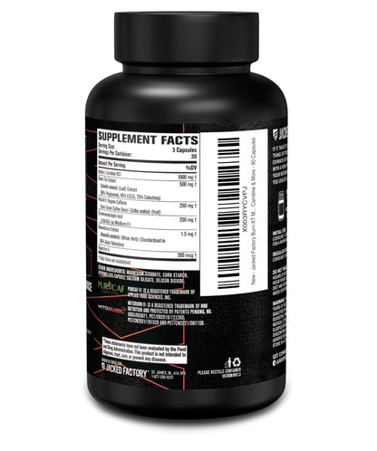 Jacked Factory Burn-XT Max - High-Performance Thermogenic Fat Burner & Appetite Suppressant for Weight Loss w/PurCaf Organic Caffeine, MitoBurn, Green Tea - dailyvitalstore