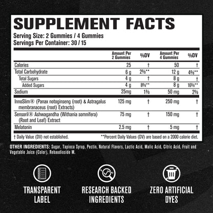 Jacked Factory Lean PM Weight Loss Gummies - Night Time Fat Burner & Appetite Suppressant Sleep Supplement with Melatonin & Ashwagandha - dailyvitalstore