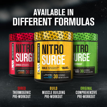 Jacked Factory Nitrosurge Build Pre Workout with Creatine for Muscle Building - Con Cret Creatine Powder & elevATP for Intense Energy, Powerful Pump, - dailyvitalstore