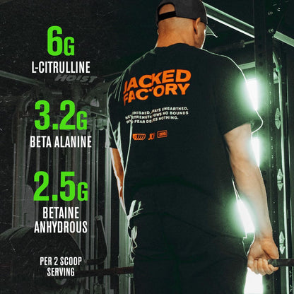 Jacked Factory NITROSURGE Pre Workout Supplement - Endless Energy, Instant Strength Gains, Clear Focus, Intense Pumps - NO Booster & Preworkout Powder with Beta Alanine - 30 Servings, Cherry Limeade - dailyvitalstore