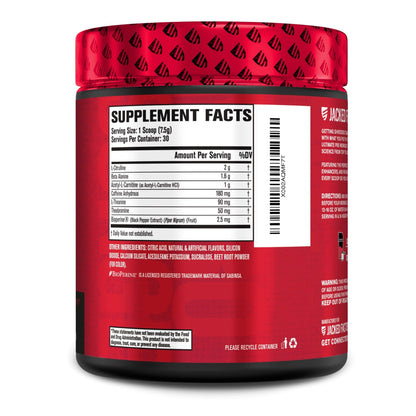 Jacked Factory NITROSURGE Shred Pre Workout Supplement - Energy Booster, Instant Strength Gains, Sharp Focus, Powerful Pumps - Nitric Oxide Booster & PreWorkout Powder - 30Sv, Fruit Punch - dailyvitalstore