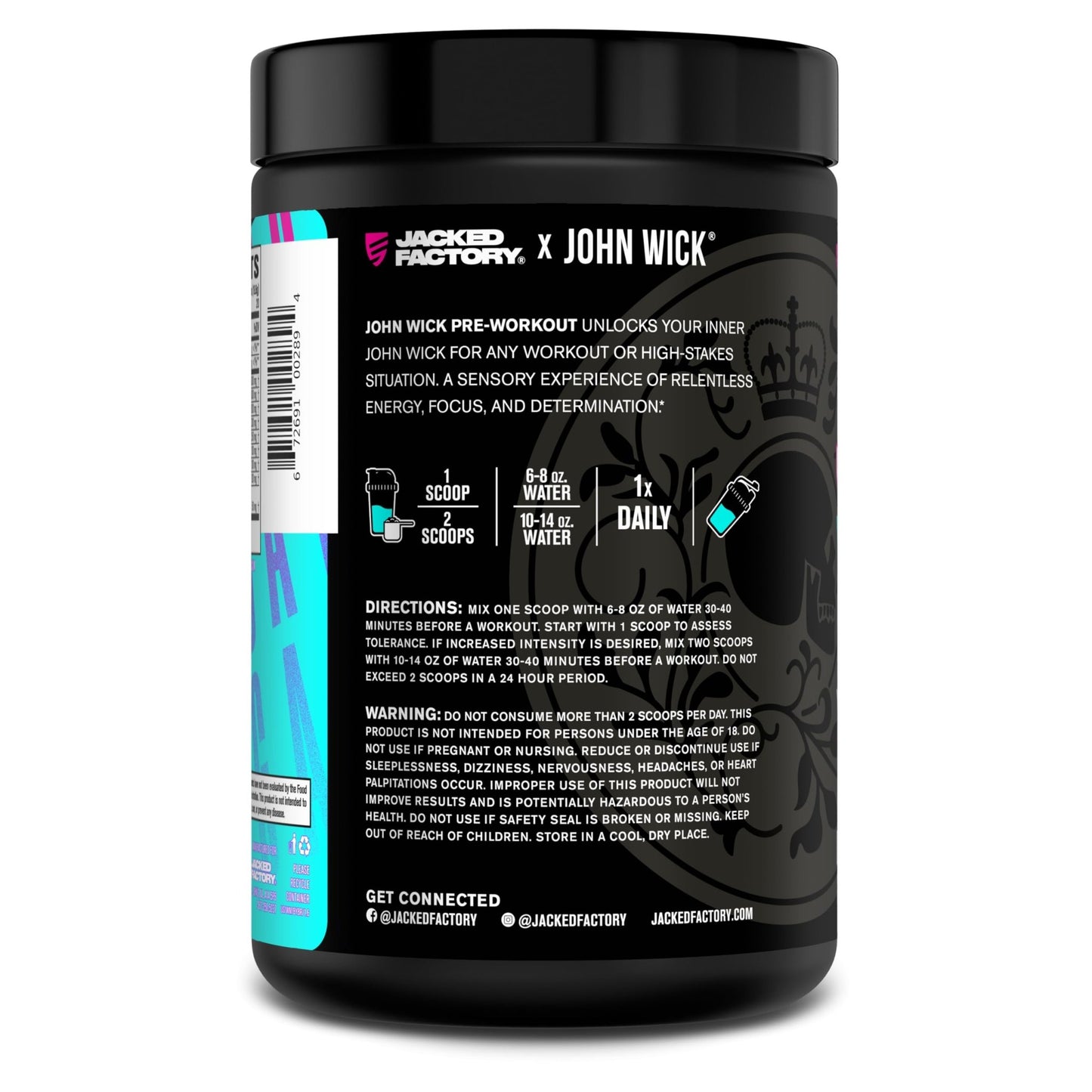 Jacked Factory X John Wick - Wick Mode Pre Workout Powder - Intense Energy, Battle-Ready Focus, Unstoppable Commitment, and Sheer Will - dailyvitalstore
