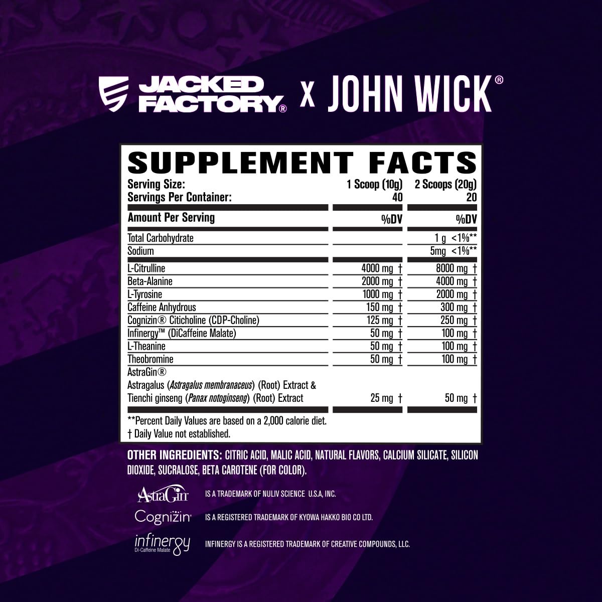 Jacked Factory X John Wick - Wick Mode Pre Workout Powder - Intense Energy, Battle-Ready Focus, Unstoppable Commitment, and Sheer Will - dailyvitalstore